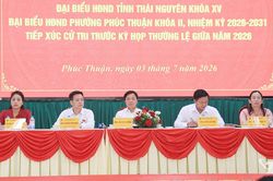 Chủ tịch HĐND tỉnh Thái Nguyên Bùi Văn Lương tiếp xúc cử tri phường Phúc Thuận