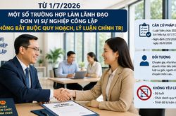 Một số trường hợp l&agrave;m l&atilde;nh đạo đơn vị sự nghiệp c&ocirc;ng lập kh&ocirc;ng bắt buộc quy hoạch từ 1/7/2026