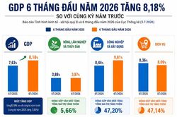 Điều gì tạo nên mức tăng trưởng GDP 8,18% trong 6 tháng đầu năm?