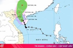 Bão số 1 áp sát Quảng Ninh, Bắc Bộ mưa rất lớn