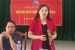 Bắc Ninh: Phó Chủ tịch HĐND tỉnh Lâm Thị Hương Thành dự sinh hoạt chi bộ thôn Khoát, xã Hiệp Hòa