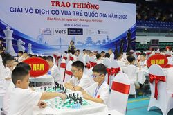 Gần 1.300 kỳ thủ tranh tài tại Giải vô địch Cờ vua trẻ quốc gia tại Bắc Ninh.