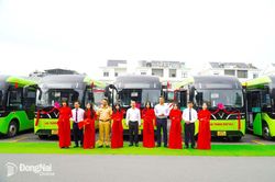 Đồng Nai chính thức khai thác hoạt động tuyến xe buýt điện số 9