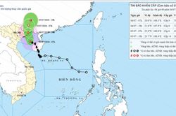 Bão số 1 cách Móng Cái (Quảng Ninh) khoảng 170 km, di chuyển 15-20 km/h