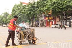 Bổ sung hệ thống vạch kẻ đường tại nhiều tuyến giao thông