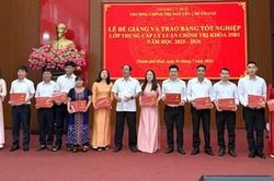 100% học viên lớp Trung cấp Lý luận Chính trị khóa 35B1 tốt nghiệp loại khá, giỏi