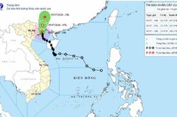 B&atilde;o số 1 đi v&agrave;o bờ biển M&oacute;ng C&aacute;i, g&acirc;y gi&oacute; mạnh tr&ecirc;n đất liền