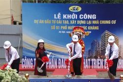 Hà Nội khởi công dự án cải tạo chung cư 51 Huỳnh Thúc Kháng