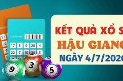 Kết quả xổ số Hậu Giang hôm nay 4/7/2026 - XSHG 4/7