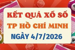 Kết quả xổ số TP.HCM hôm nay 4/7/2026 - XSHCM 4/7
