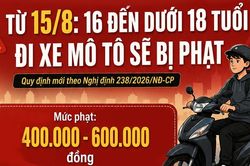 Quy định mới về xử phạt người từ đủ 16 tuổi đến dưới 18 tuổi điều khiển xe mô tô