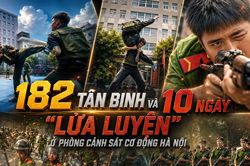 182 tân binh và 10 ngày 'lửa luyện' ở Phòng Cảnh sát cơ động Hà Nội