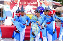 Hồ Văn trở thành không gian trải nghiệm nghệ thuật dân gian trò Xuân Phả