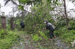 Quảng Ninh: Đồn Biên phòng Đồng Văn khắc phục hậu quả bão số 1
