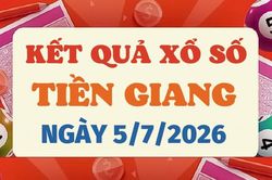 Kết quả xổ số Tiền Giang hôm nay 5/7/2026 - XSTG 5/7