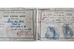 Giấy chứng minh của đồng chí Đồng Văn Hiến