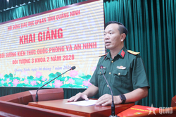 Quảng Ninh: Khai giảng lớp bồi dưỡng kiến thức quốc phòng, an ninh đối tượng 3, khóa 2 năm 2026