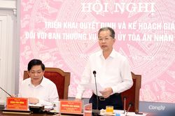 Hội nghị triển khai Kế hoạch gi&aacute;m s&aacute;t chuy&ecirc;n đề đối với Ban Thường vụ Đảng ủy TANDTC