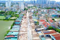 Toàn cảnh đường Lĩnh Nam tăng tốc giải phóng mặt bằng
