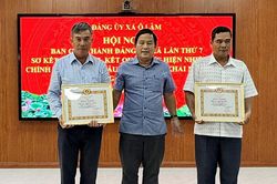 Đảng bộ xã Ô Lâm thực hiện đạt 16/27 đầu công việc trong 6 tháng đầu năm