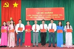 45 học viên nhận Bằng tốt nghiệp lớp Trung cấp lý luận chính trị hệ tập trung khóa 74