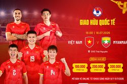 Mở bán vé trận giao hữu bóng đá giữa Việt Nam và Myanmar tại Thái Nguyên