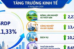 Hải Ph&ograve;ng dẫn đầu c&aacute;c th&agrave;nh phố trực thuộc Trung ương về tăng trưởng GRDP 6 th&aacute;ng đầu năm