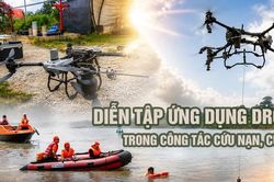 Diễn tập ứng dụng Drone trong công tác cứu nạn, cứu hộ