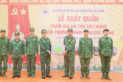 Bộ đội Biên phòng Cao Bằng hỗ trợ xây dựng điểm trường Mầm non Cốc Pàng