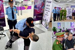 Diễn tập phương &aacute;n thực binh ph&ograve;ng chống tội phạm cướp ng&acirc;n h&agrave;ng ở cơ sở