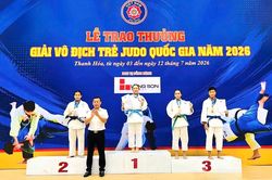 Thanh Hóa dẫn đầu toàn đoàn lứa tuổi 10-15 tại Giải vô địch trẻ Judo quốc gia 2026