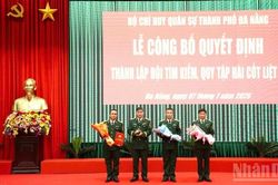 Công bố quyết định của Bộ Quốc phòng thành lập Đội tìm kiếm, quy tập hài cốt liệt sĩ