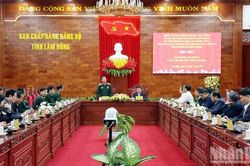 Đại tướng Nguyễn Tân Cương thăm và làm việc tại Lâm Đồng