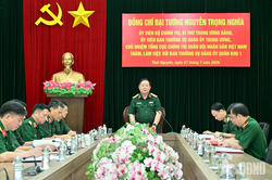 Đại tướng Nguyễn Trọng Nghĩa làm việc với Ban Thường vụ Đảng ủy Quân khu 1