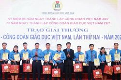 Xét Giải thưởng tôn vinh cán bộ công đoàn đổi mới và sáng tạo ngành Giáo dục