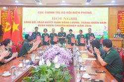 Cục Chính trị Bộ đội Biên phòng trao quyết định nâng lương, thăng quân hàm Quân nhân chuyên nghiệp năm 2026