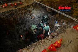 Tiếp tục tìm kiếm hài cốt liệt sĩ tại rãnh mộ tập thể ở Công viên Lê Thị Riêng