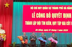 Th&agrave;nh lập Đội t&igrave;m kiếm, quy tập h&agrave;i cốt liệt sĩ thuộc Bộ Chỉ huy Qu&acirc;n sự th&agrave;nh phố Đ&agrave; Nẵng