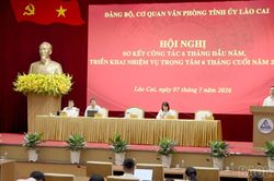 Văn ph&ograve;ng Tỉnh ủy L&agrave;o Cai ho&agrave;n th&agrave;nh hơn 1.700 nhiệm vụ trong 6 th&aacute;ng đầu năm 2026