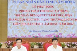Lâm Đồng phát động 180 ngày đêm quyết tâm thực hiện thắng lợi mục tiêu tăng trưởng '2 con số'