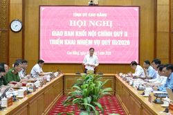 Giao ban khối nội chính triển khai nhiệm vụ trọng tâm quý III
