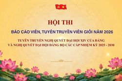 Bí thư Đoàn Thanh niên Kiểm toán nhà nước Lê Mạnh Cường tham dự Hội thi Báo cáo viên, tuyên truyền viên giỏi khu vực I năm 2026