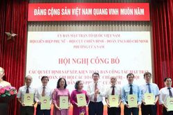 Phường Cửa Nam kiện toàn tổ chức Mặt trận và các đoàn thể tại tổ dân phố sau sắp xếp