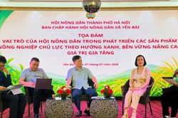 Hội N&ocirc;ng d&acirc;n H&agrave; Nội đồng h&agrave;nh c&ugrave;ng x&atilde; Y&ecirc;n B&agrave;i ph&aacute;t triển n&ocirc;ng nghiệp xanh
