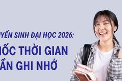 Infographic: C&aacute;c mốc thời gian quan trọng tuyển sinh đại học 2026