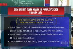 [Video] Điểm sàn xét tuyển ngành sư phạm, sức khỏe và pháp luật từ 18 đến 22 điểm