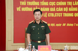 Thượng tướng Đỗ Xuân Tụng chủ trì làm việc về một số nội dung mới trong hoạt động công tác Đảng, công tác chính trị