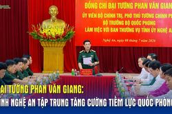 Đại tướng Phan Văn Giang: Tỉnh Nghệ An tập trung tăng cường tiềm lực quốc ph&ograve;ng