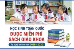 Học sinh toàn quốc được miễn phí sách giáo khoa từ năm học 2029 - 2030