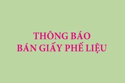 Công ty TNHH MTV Xổ số kiến thiết Khánh Hòa thông báo bán giấy phế liệu